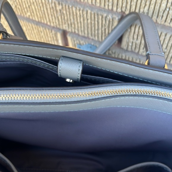 Tory Burch Gray Structured Leather Tote - Picture 11 of 15